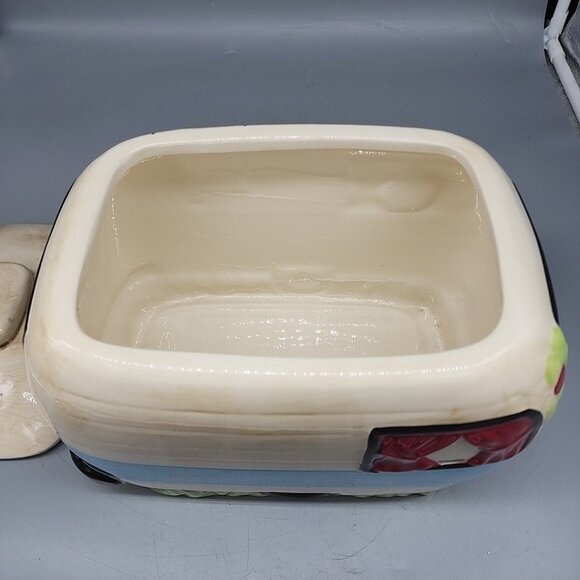 Kellie Montana Cookie Jar Camper Trailer Retro Design White Blue White - Picture 5 of 9